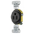 Hubbell Wiring Device-Kellems TradeSelect, Straight Blade, Single Receptacle, Weather and Tamper Resistant, 15A 125V, 2-Pole 3-Wire Grounding, 5-15R, Almond RR151BKWRTR